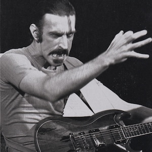 Original Vintage Mini Poster / Book Clipping & Card Frame - Frank Zappa (Early 1970s)