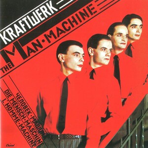 Póster Vintage Original en Miniatura con Marco de Cartón Negro - Kraftwerk - The Man Machine