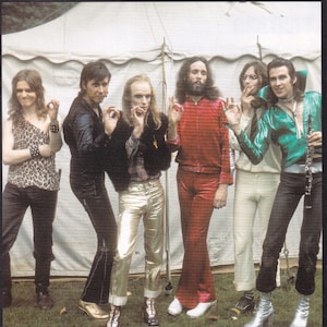 Póster/recorte de libro vintage original en miniatura con marco de cartón negro - Roxy Music, Londres, 1972