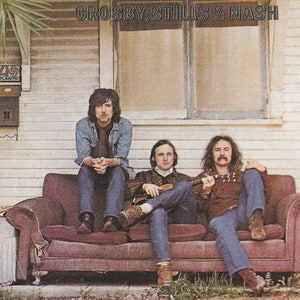 Póster vintage original en miniatura con marco de cartón negro - Crosby, Stills & Nash
