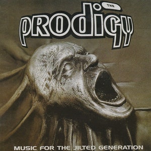 Póster original en miniatura vintage con marco de cartón negro: The Prodigy: música para la generación abandonada