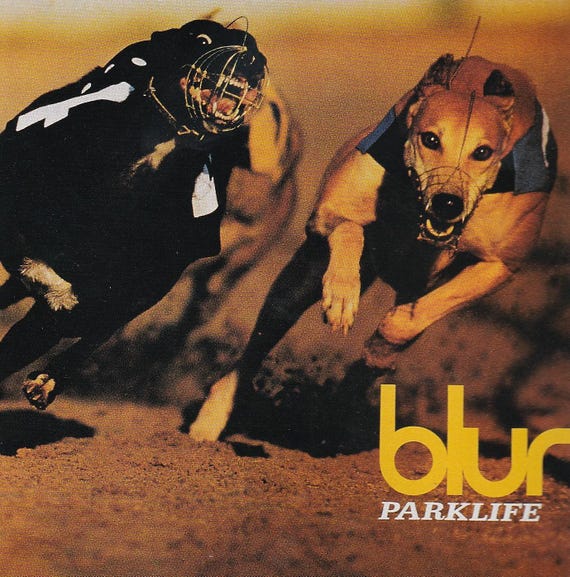 Original Vintage Miniature Poster With Black Card Frame - Blur