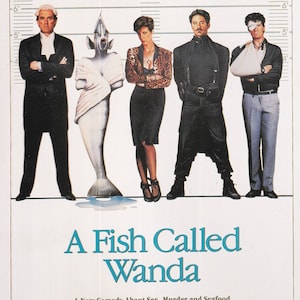 Original Vintage Mini Poster / Book Clipping - A Fish Called Wanda