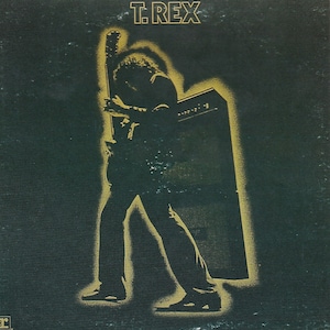 Poster originale in miniatura vintage con cornice in cartoncino nero - T.Rex - Electric Warrior