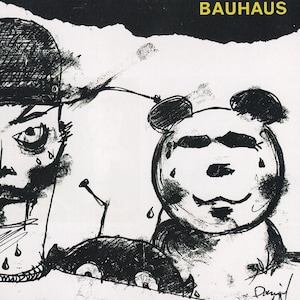 Bauhaus - Masker - Originele vintage miniatuurposter met zwarte kaartlijst