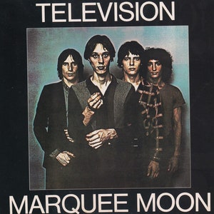 Televisión - Marquee Moon - Póster original vintage en miniatura con marco de cartón negro