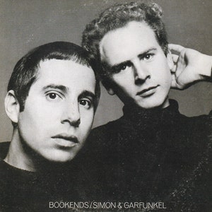 Póster Vintage Original en Miniatura con Marco de Cartón Negro - Simon y Garfunkel - Sujetalibros