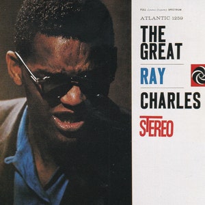 Póster original en miniatura vintage con marco de cartón negro: El gran Ray Charles