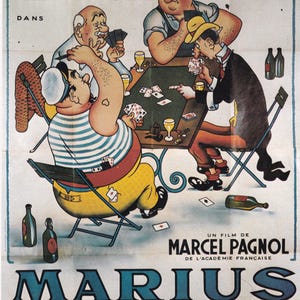 Original Vintage Mini Poster / Book Clipping - Marius (Marcel Pagnol, 1931)