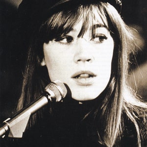 Original Vintage Mini Poster / Book Clipping & Card Frame - Francoise Hardy (1960s)