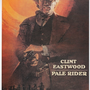 Original Vintage Mini Poster / Book Clipping - Pale Rider (1985)