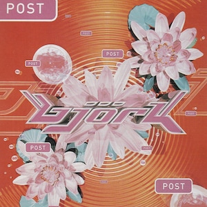 Björk - Post - Póster vintage original en miniatura con marco de cartón negro