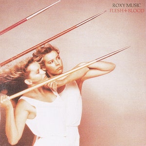 Roxy Music - Flesh + Blood - Póster en miniatura vintage original con marco de tarjeta negro