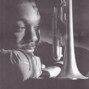 Originele vintage mini jazzposter / boekknipsel en kaartlijst - Wynton Marsalis (begin jaren 90)