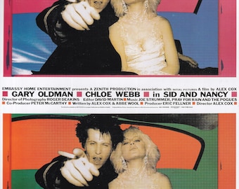 Original Vintage Mini Poster / Book Clipping - Sid & Nancy