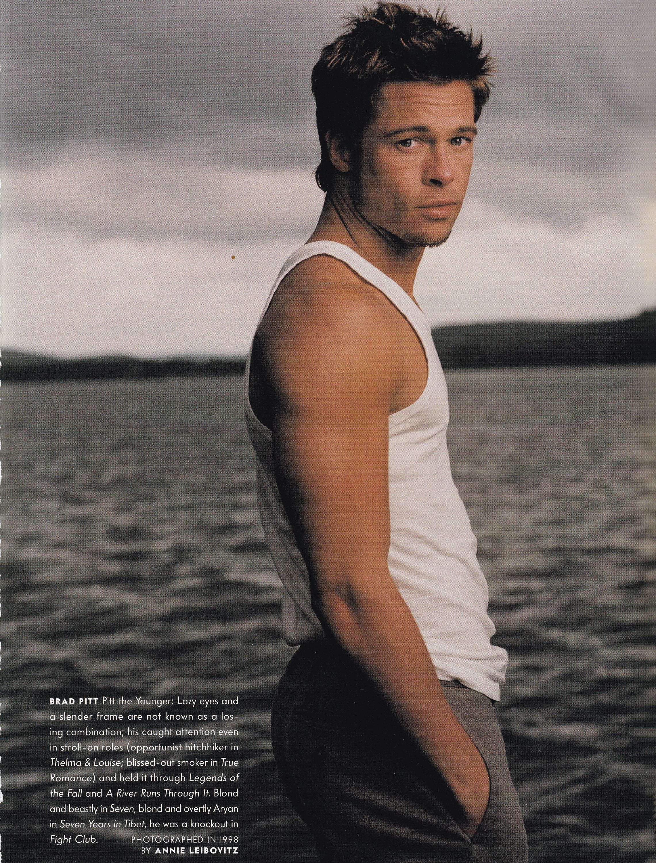 Original Vintage Mini Poster / Book Clipping - Brad Pitt (1998
