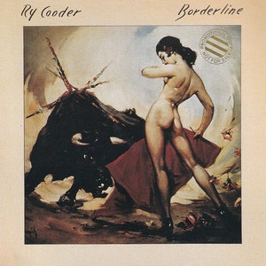 Póster original en miniatura vintage con marco de cartón negro - Ry Cooder - Borderline
