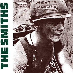 Affiche miniature vintage originale avec cadre en carton noir - The Smiths - Meat Is Murder