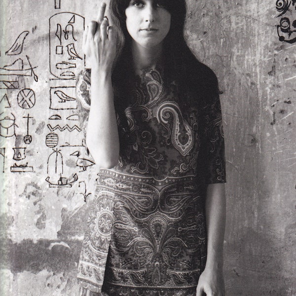 Original Vintage Mini Poster / Book Clipping - Grace Slick (Jefferson Airplane), 1966