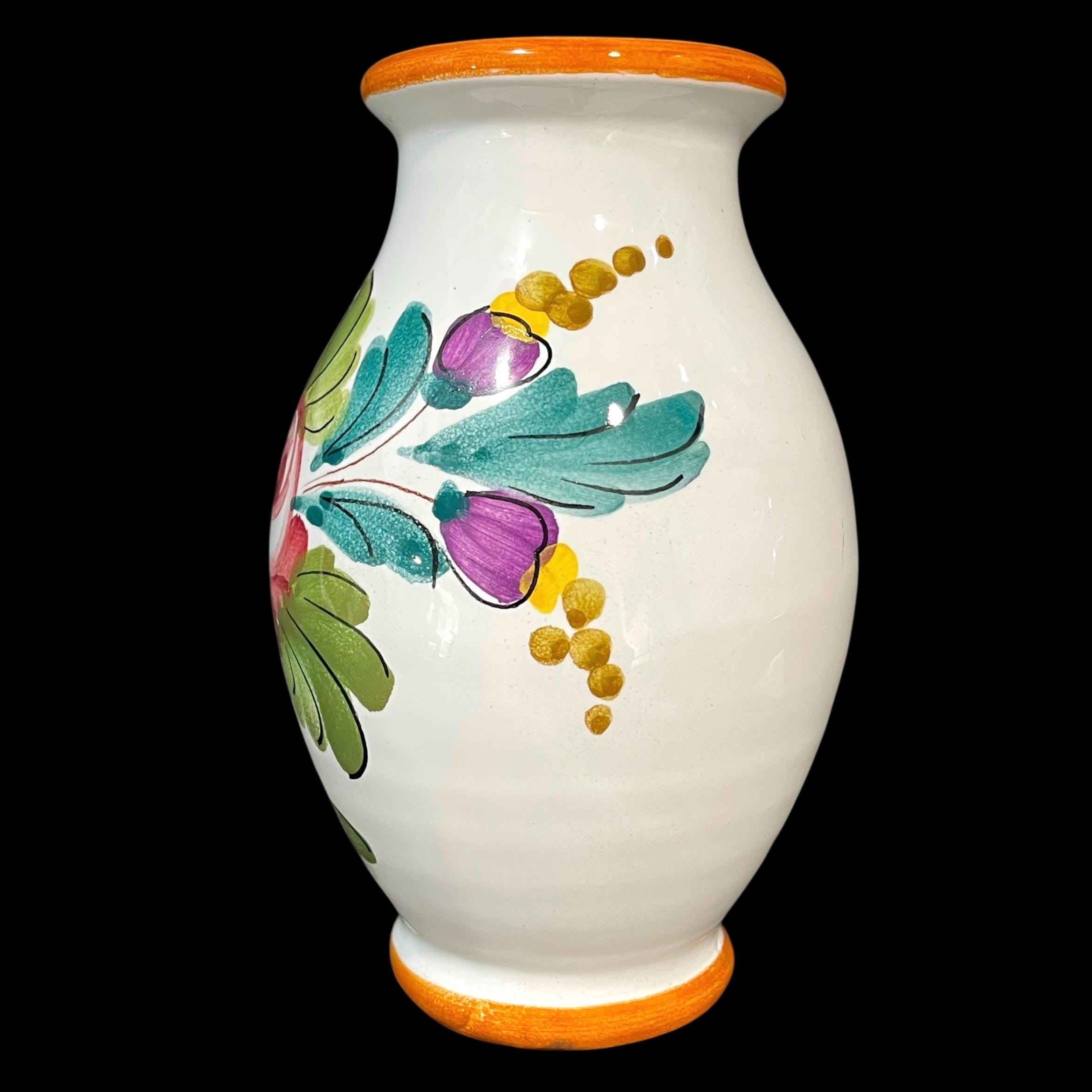 Vintage 1960s Italian Paoli Ceramic Sicily - Italy Hand Painted