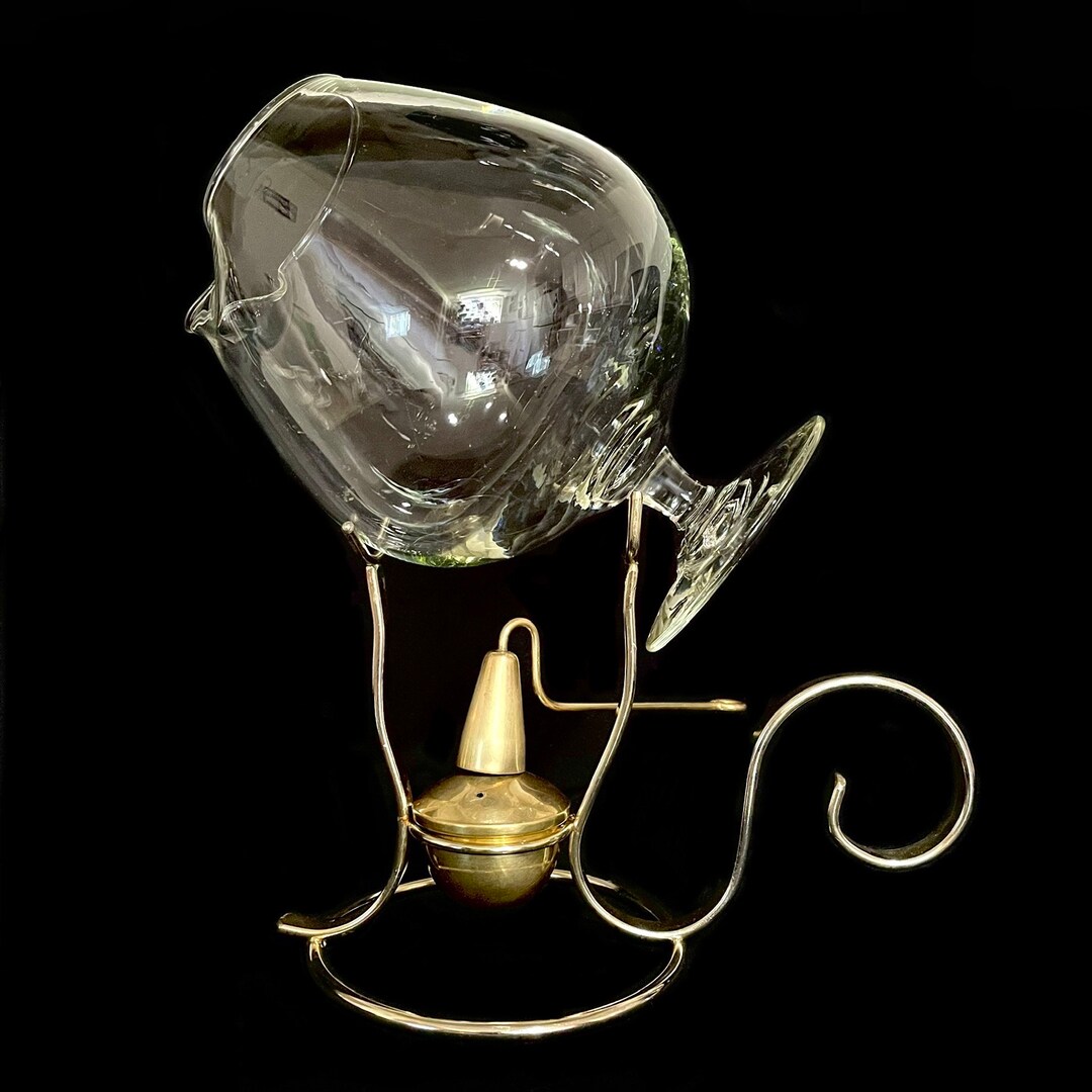 Vintage 1960s Brass Cognac Brandy Glass Warmer Holder Snifter Etsy