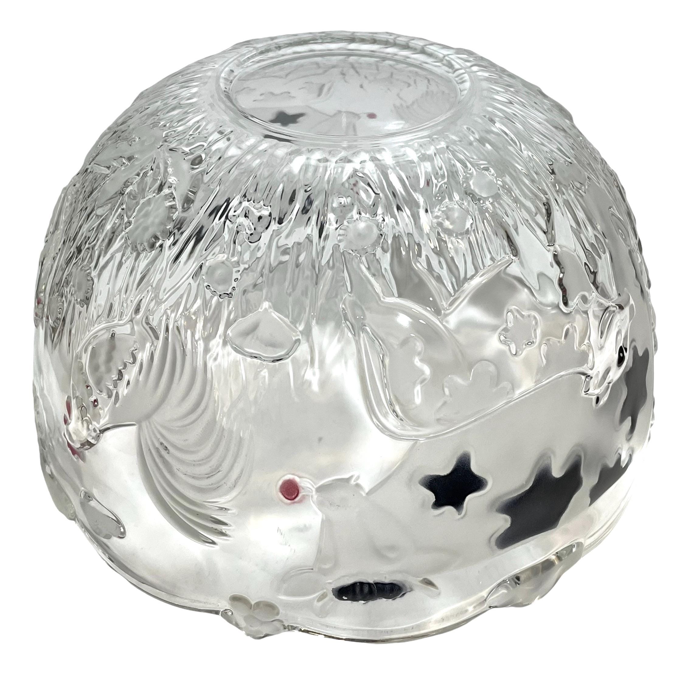 Vintage 1990s Waltherglass Germany Glass Serving Bowl With