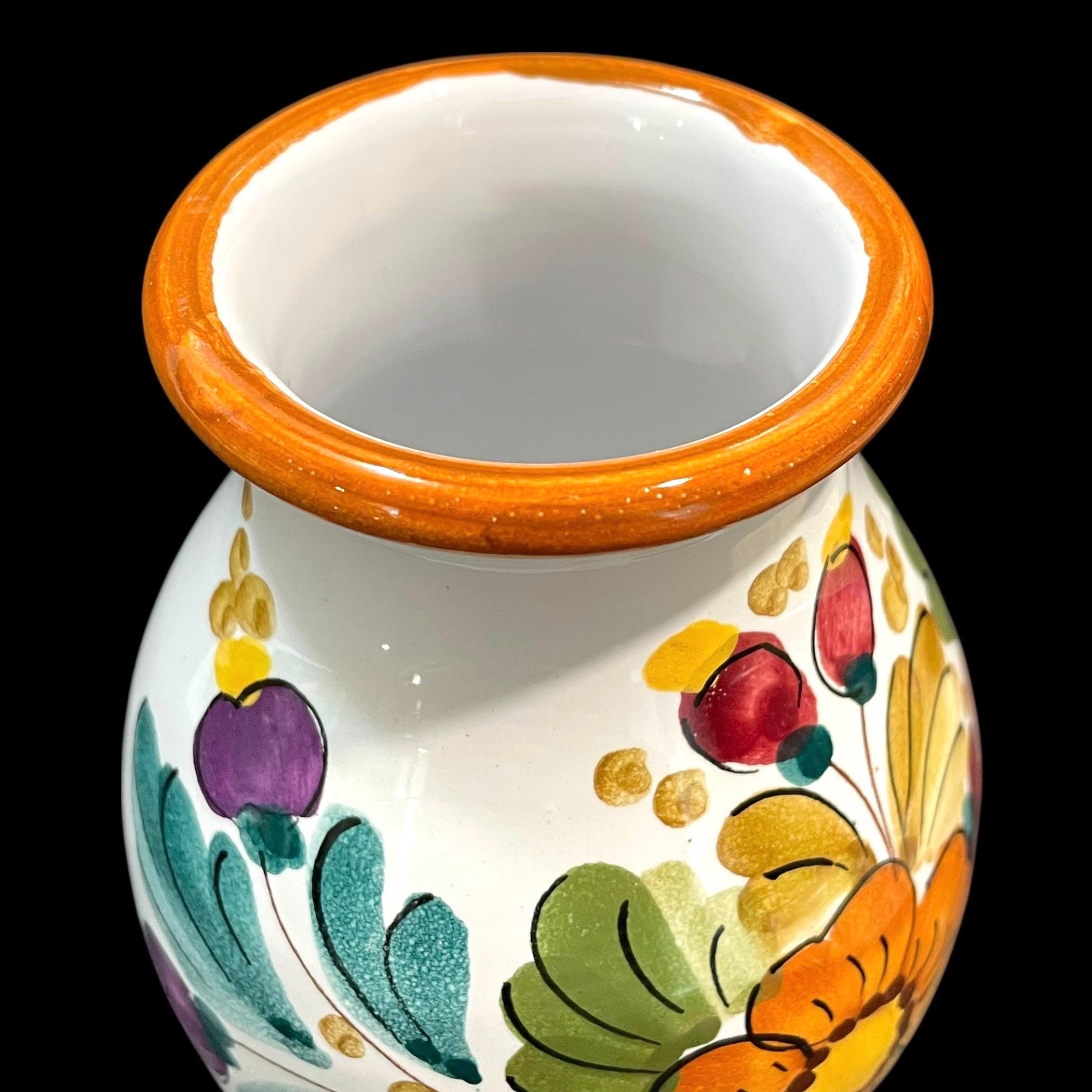 Vintage 1960s Italian Paoli Ceramic Sicily - Italy Hand Painted
