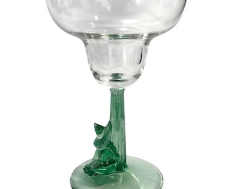 ヴィンテージ 1970 年代 クリスタル ダルク デュランド シエスタ マルガリータ グラス - サボテンと眠っているソンブレロマン