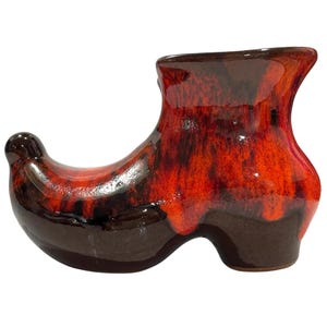 Vintage 1960s Canuck Pottery Boot Figurine Canada - Collectible Mid-Century-Modern