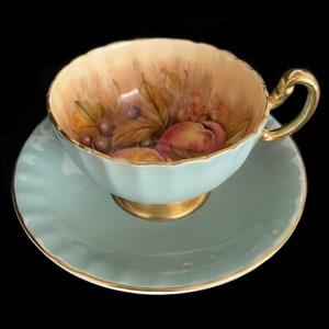 Aynsley Orchard Gold Teapot - Etsy