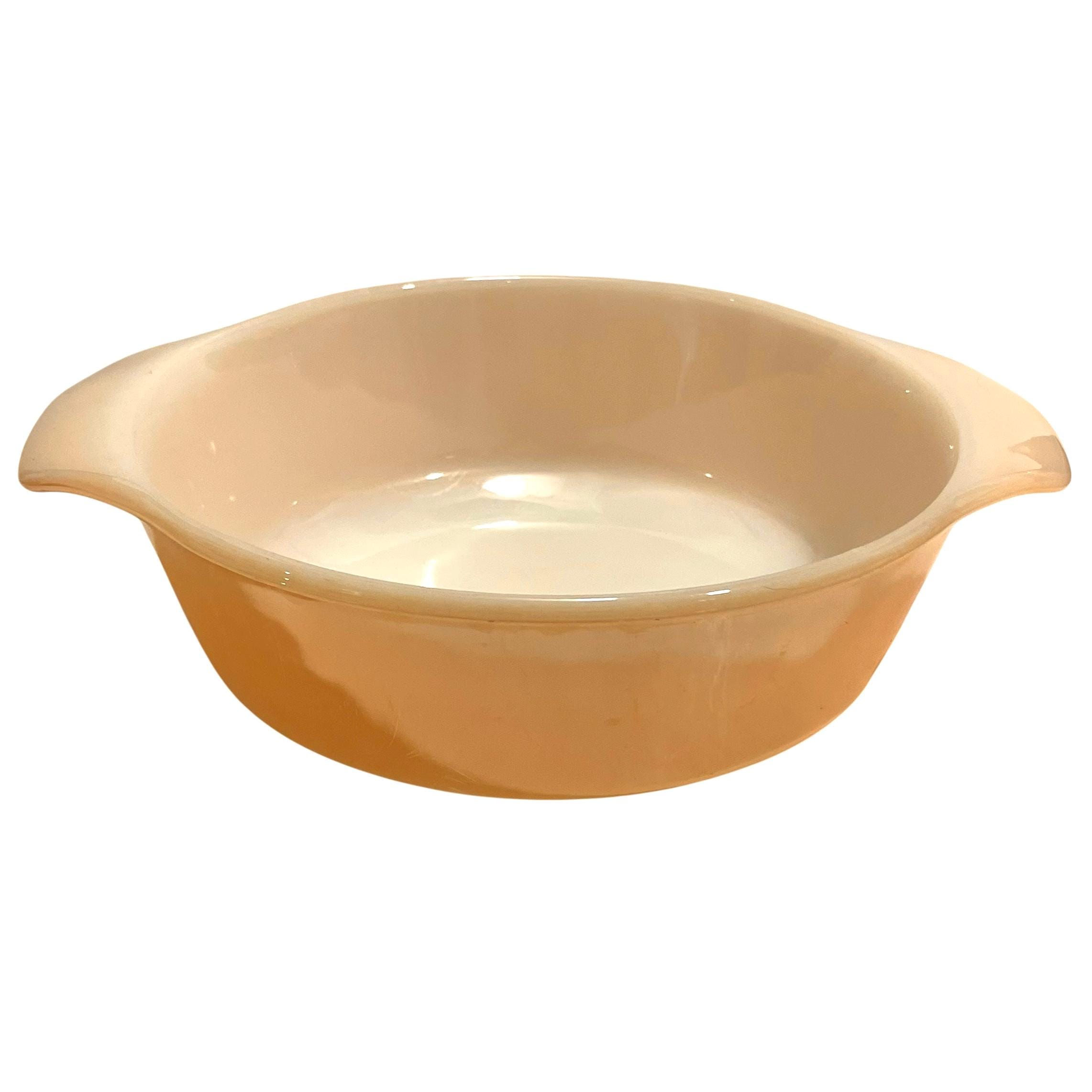 Vintage 1950s Fire King Peach Luster Casserole Dish Ovenware