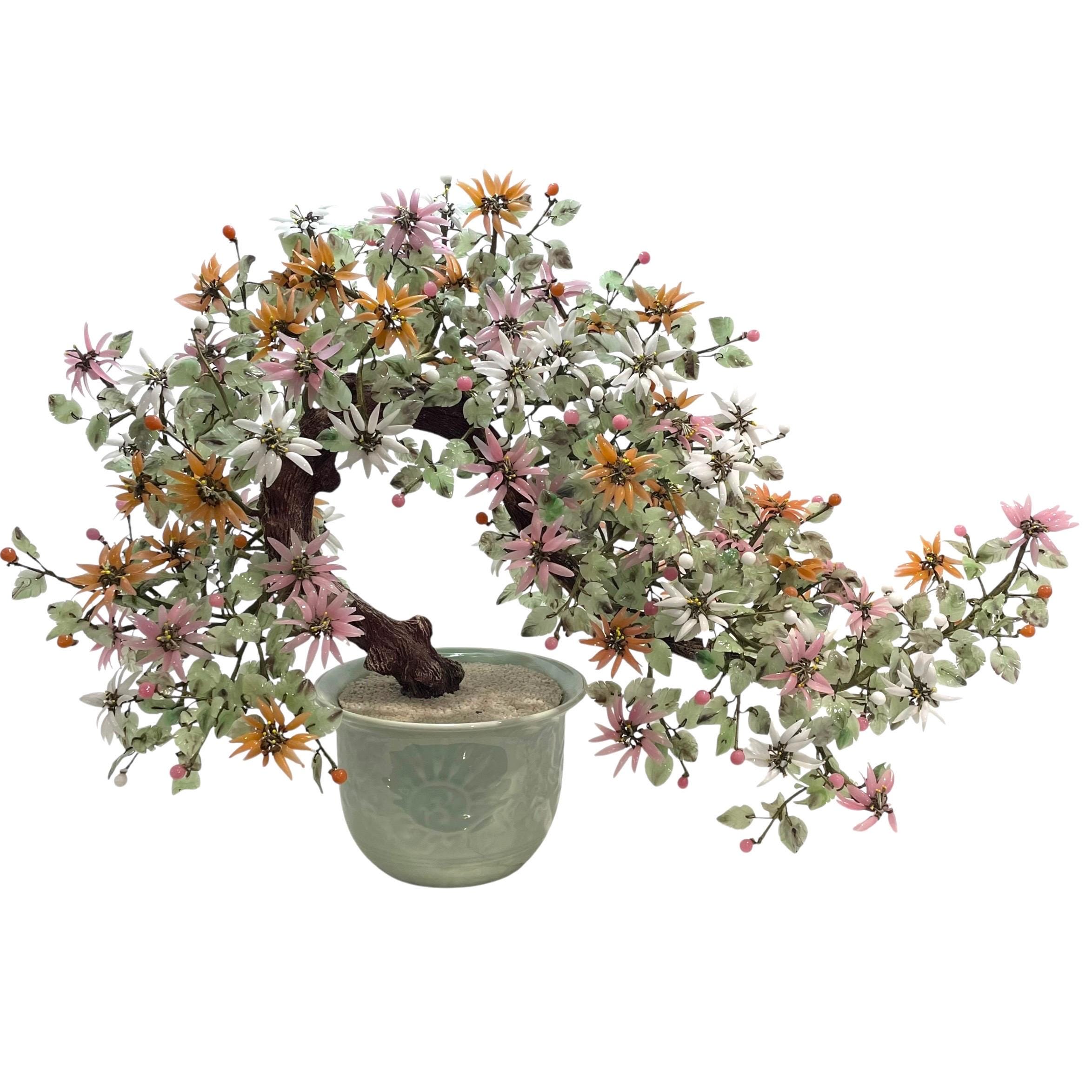 Vintage 1980s Very Large Glass Bonsai Tree 27