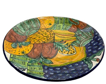 1990年代ヴィンテージ サイン入り タラベラ メキシコ陶器アート 壁掛け
