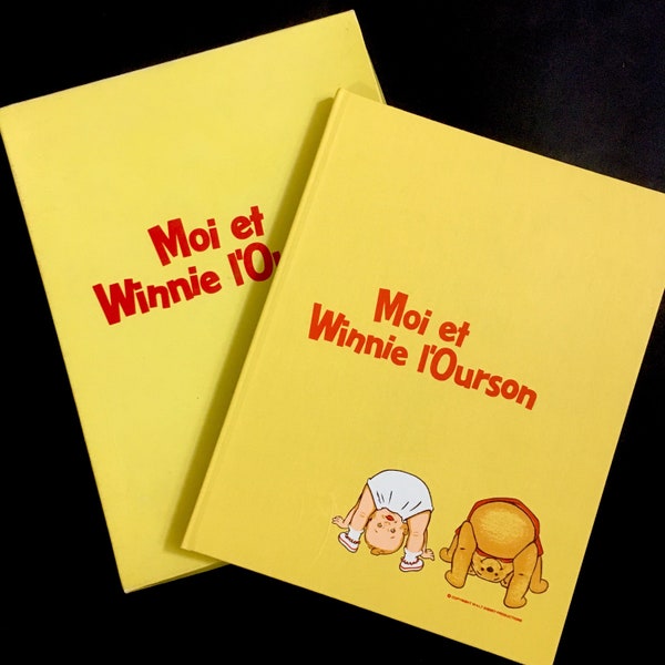 Vintage 1960s Walt Disney Production Moi et Winnie L'Ourson Album Souvenir Bébé  - Retro Winnie the Pooh and Me VF French Version Rare Find