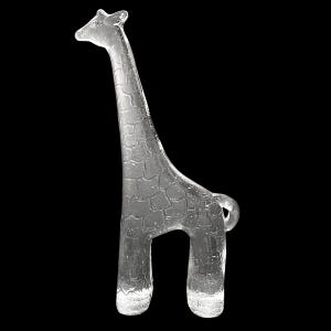 Vintage 1970er Jahre Kosta Boda Art Glas Giraffe von Bertil Vallien Zoo Serie - Klarglas Briefbeschwerer - Schweden Sammlerstück