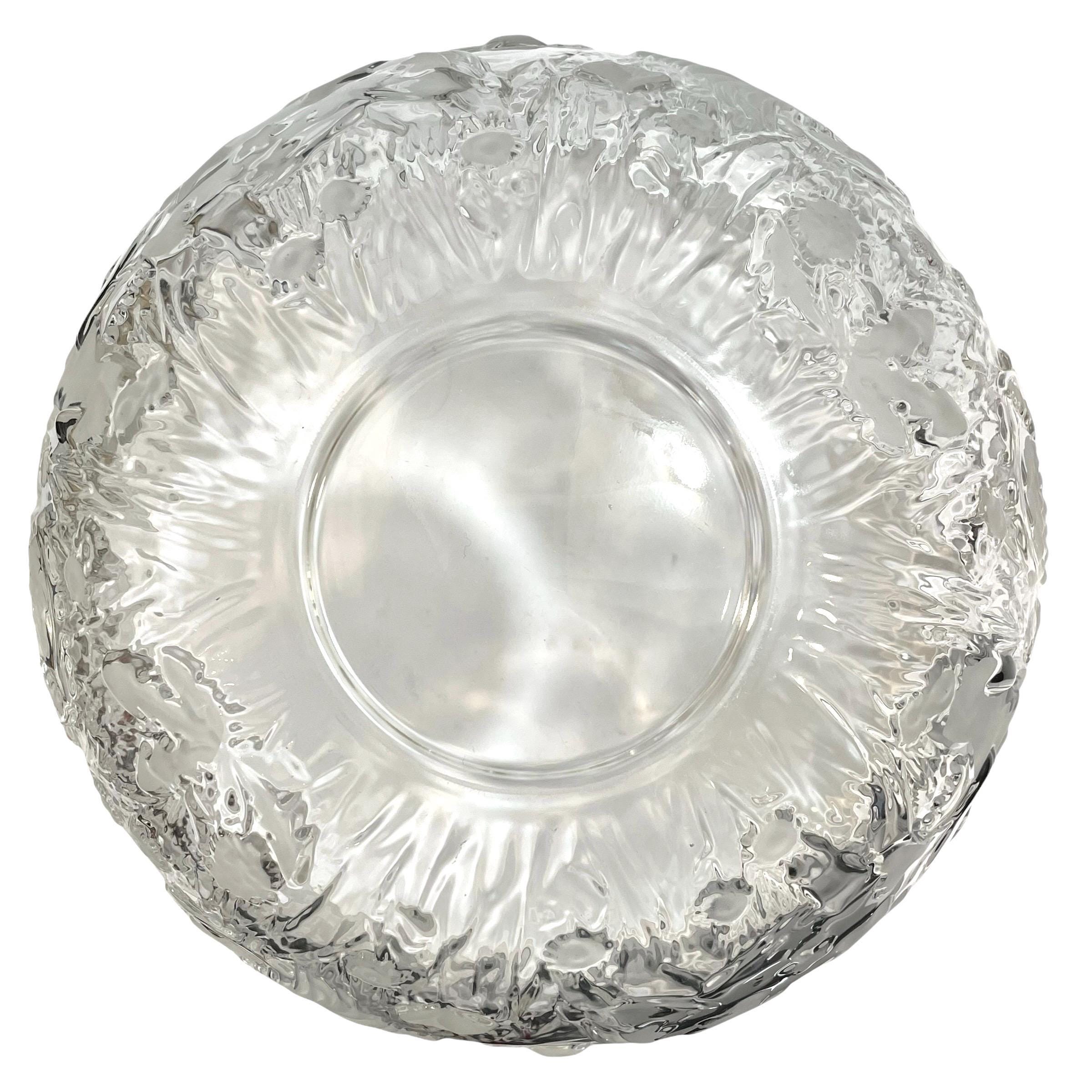Vintage 1990s Waltherglass Germany Glass Serving Bowl With
