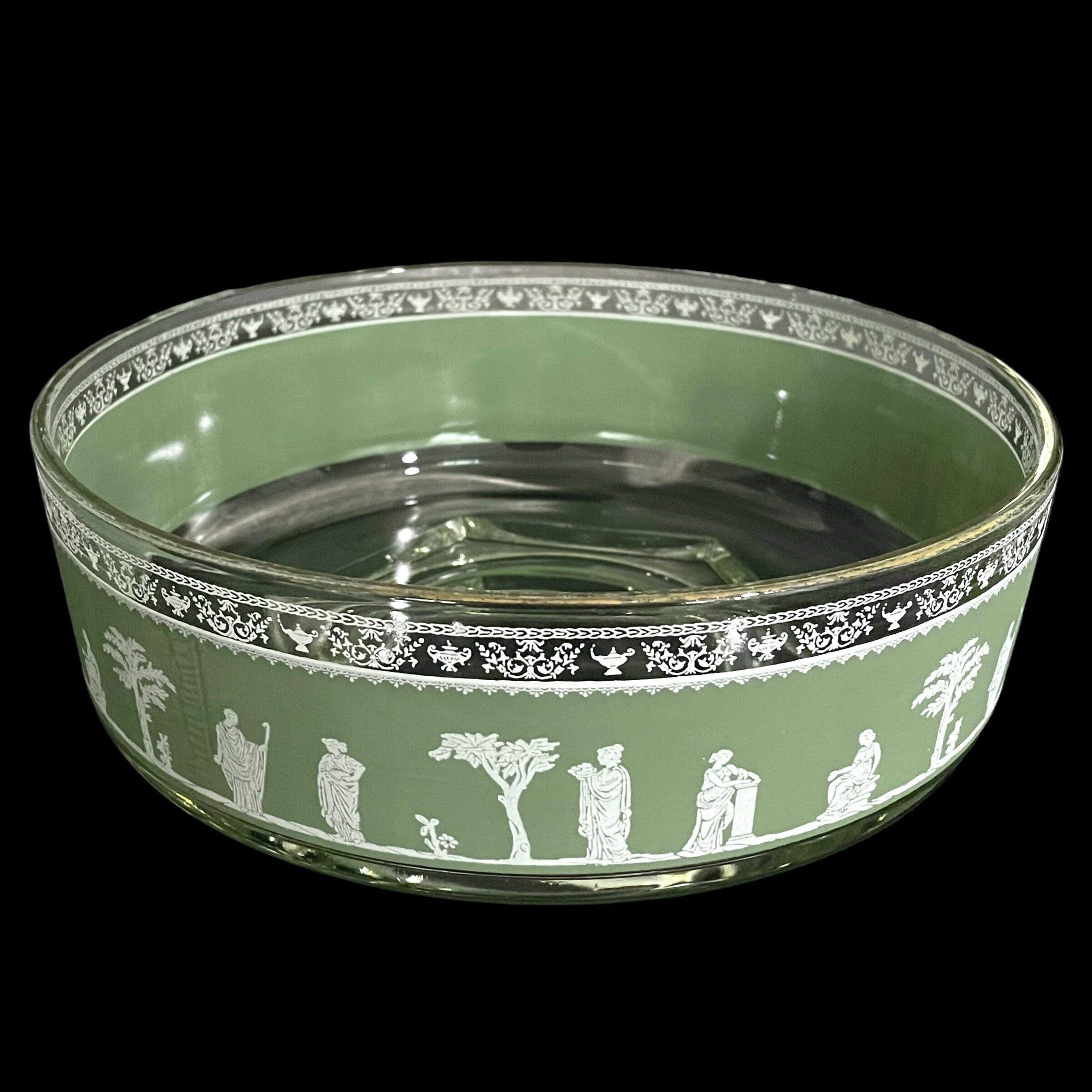 Vintage 1960s Jeannette Glass Hellenic Green 9