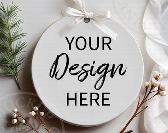 Christmas Ornament Mockup, Ceramic Ornament Mockup, Clear Ornament Mockup, Ornament Mockup Printify, Anniversary Ornament Mockup PNG