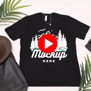 Shirt Video Mockup Bella Canvas 3001 White Video Mockup  Boho Mockup, Bella Canvas Video Mockup Listing Video