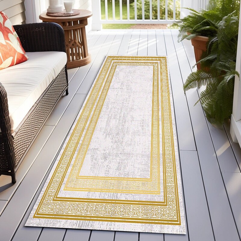 Greek Key Gold Rug Greek Key Runner - Etsy