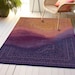 Orange Purple Rug, Modern Rug, Bold Pattern Rug, Abstract Rug, Washable ...