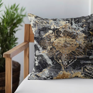 Luxury Pillow, Long Pillow Cover, Gold Color Pillow, Throw Pillow, Comfort Pillow, Decorative Pillow, Pillow Insert, Lumbar Pillow, Boho Art