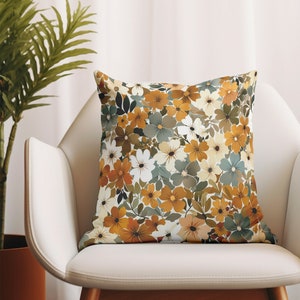 Floral Pillow Cover, Chic Cushion, Colourful Pillow, Modern Decor Pillow, Large Pillow, Cute Pillow Cover, Pillow Cases, Print Pillow,