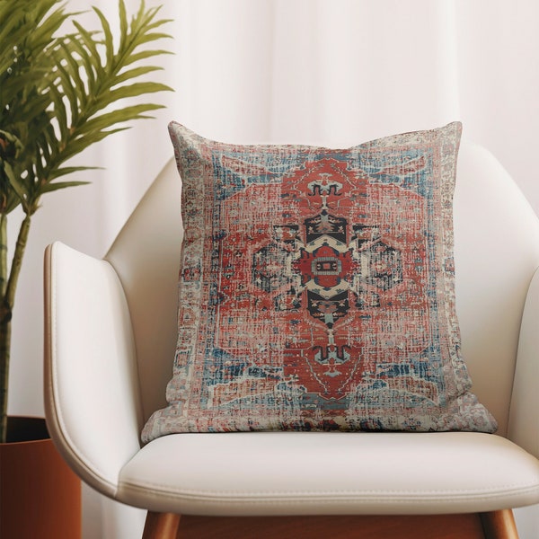 Oriental pillow, Handmade pillow, Kilim pillow, Bohemian pillow, Printed rug pillow, Soft pillow, Bedding pillow, Couch pillow, Boho pillow