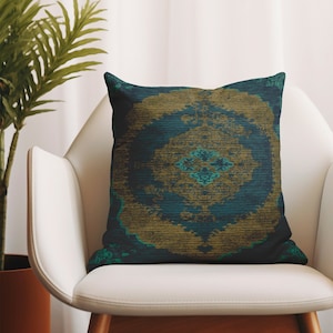 kilim cushion, bohemian pillow, handmade pillow, turkish rug pillow, printed rug pillow, boho decor pillow, floor pillow, ethnic pillow