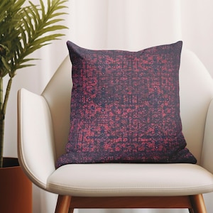Red blue pillow, Bohemian pillow, Kilim pillow, Turkish rug pillow, Printed rug pillow, Handmade pillow, Bedding pillow, Floor pillow
