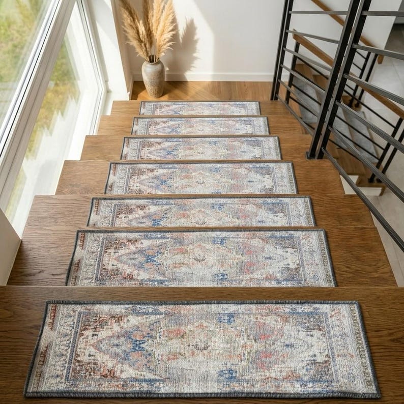 Comfort Step Rug, Turkish Rug Runner, Entryway Stair Tread, Easy to ...