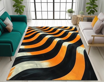 Tapijt in moderne stijl, vloerkleed, pastelkleur tapijt, duurzaam antislip tapijt, leuk gevormd tapijt, tapijt met print, wasbaar tapijt, retro tapijt