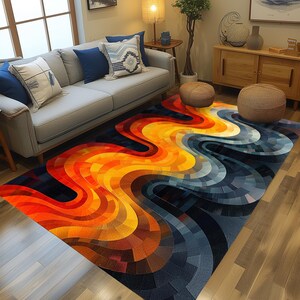 Moderner Wohndekor-Teppich, Premium-Kunstteppich, Cooles Design-Teppich, Gemütlicher Teppich, Terrassenteppich, Wohnzimmer-Dekor-Teppich, Maschinenwaschbarer Teppich