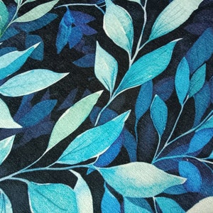 Navy Leaf Design Rug, Livingroom Rug, Nonslip Rug, Washable Rug ...